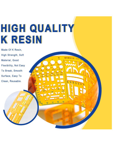 Plantilla Ovalada Grande ZLYY 24.8x15cm Resina K Naranja