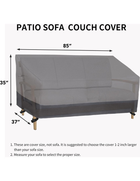 Funda para Sofá de Patio Easy-Going 3 Plazas Gris 93x216x89 cm