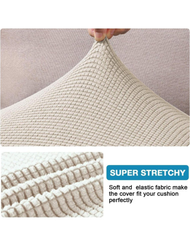 Funda de Cojín para Sofá Flamingo P XL 2 Unidades Beige