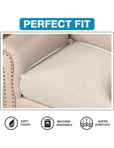 Funda de Cojín para Sofá Flamingo P XL 2 Unidades Beige