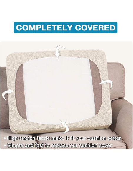 Funda de Cojín para Sofá Flamingo P XL 2 Unidades Beige