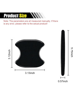 Sticker Protector Manija de Puerta Coche LHDOS 8PCS Negro 2