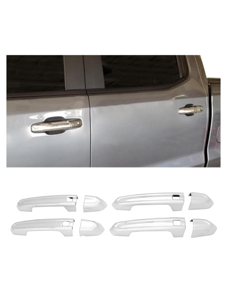 Cubiertas de Manijas de Puerta Chrome IKON MOTORSPORTS 8 PCS