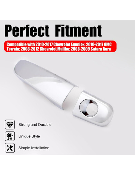 Cubiertas de Manijas de Puerta Cromadas IKON MOTORSPORTS 8 PCS