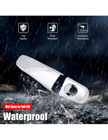 Cubiertas de Manijas de Puerta Cromadas IKON MOTORSPORTS 8 PCS