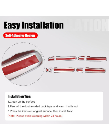 Cubiertas de Manijas de Puerta Cromadas IKON MOTORSPORTS 8 PCS