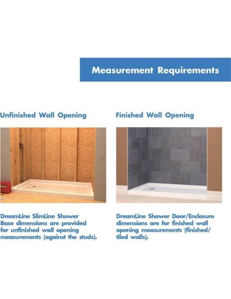 Base de Ducha DreamLine SlimLine 60x36 Drenaje Izquierdo Blanco