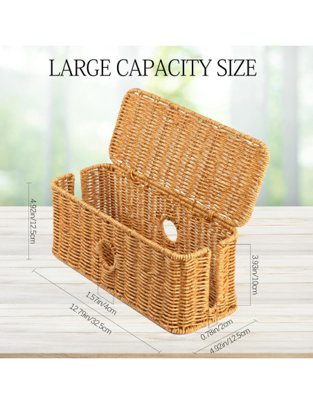 Caja Organizadora de Cables Tejida SKSOYT 32.5x12.5 cm