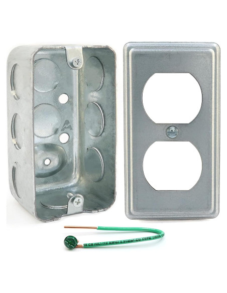 Caja Eléctrica Utilitaria 4x10 cm Airmont con Cubierta Dúplex