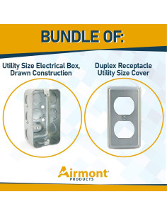 Caja Eléctrica Utilitaria 4x10 cm Airmont con Cubierta Dúplex 2