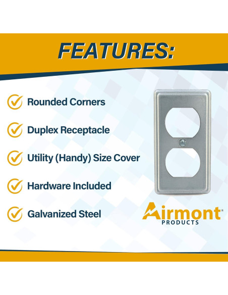 Caja Eléctrica Utilitaria 4x10 cm Airmont con Cubierta Dúplex