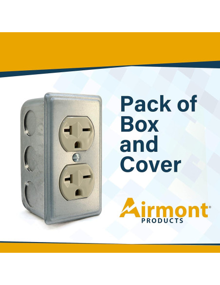 Caja Eléctrica Utilitaria 4x10 cm Airmont con Cubierta Dúplex