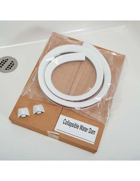 Dique de Ducha Plegable KR Specialties 30,48 m Blanco