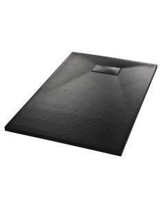 Bandeja de Ducha SMC vidaXL Negra 100 x 80 cm Antideslizante