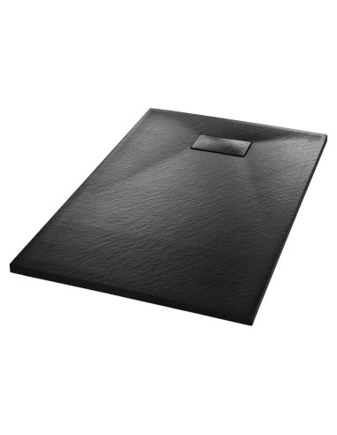 Bandeja de Ducha SMC vidaXL Negra 100 x 80 cm Antideslizante