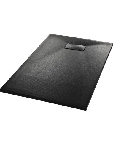 Bandeja de Ducha SMC vidaXL Negra 100 x 80 cm Antideslizante