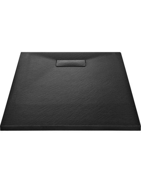 Bandeja de Ducha SMC vidaXL Negra 100 x 80 cm Antideslizante