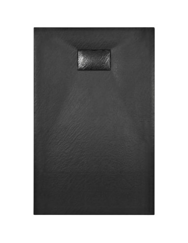 Bandeja de Ducha SMC vidaXL Negra 100 x 80 cm Antideslizante