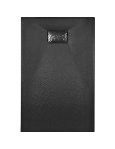 Bandeja de Ducha SMC vidaXL Negra 100 x 80 cm Antideslizante
