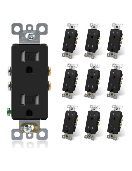 Toma de Corriente de Pared ELEGRP 15A Autoconectante 10 Unidades