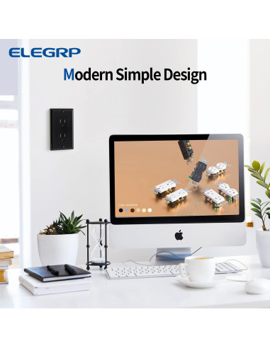 Toma de Corriente de Pared ELEGRP 15A Autoconectante 10 Unidades