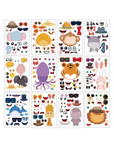 24 Hojas Stickers Animales T-Antrix para Niños 21x15 cm