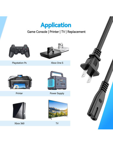 Cable de Alimentación 1.52m para Altavoz Tribit StormBox Blast