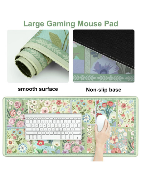 Alfombrilla de Ratón Grande MOSISO con Reposamuñecas Ergonómico Verde