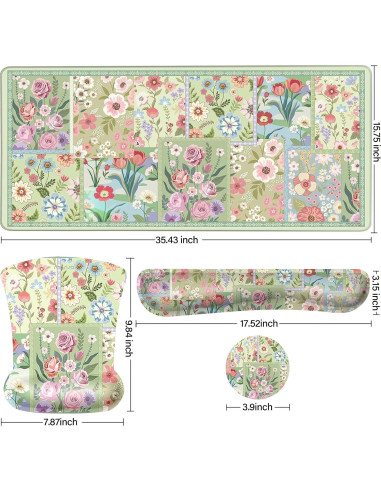 Alfombrilla de Ratón Grande MOSISO con Reposamuñecas Ergonómico Verde