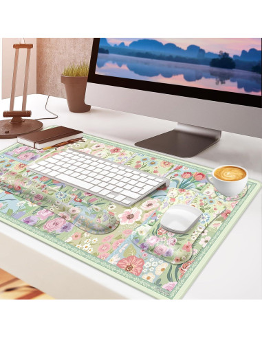 Alfombrilla de Ratón Grande MOSISO con Reposamuñecas Ergonómico Verde