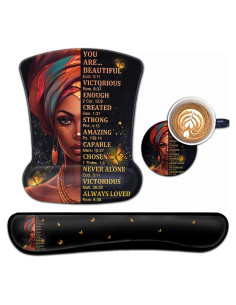 Juego de Soporte Ergonómico de Gel YVBHCGGGF para Teclado y Ratón