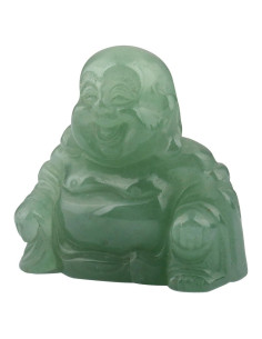 Estatua de Buda Feliz Mookaitedecor Verde 36mm Cristal Decoración