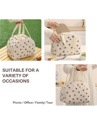 Bolsa de Almuerzo Aislada Baglemon Corduroy Negra 8.7L