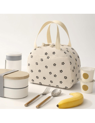 Bolsa de Almuerzo Aislada Baglemon Corduroy Negra 8.7L