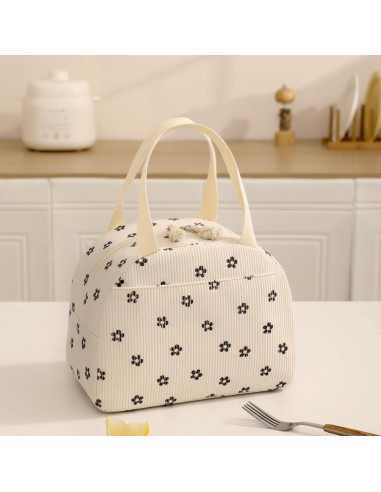 Bolsa de Almuerzo Aislada Baglemon Corduroy Negra 8.7L