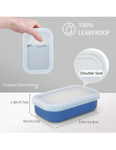 Estuche de Jabón de Viaje AIDIMMING Antifugas 14.9x9.9cm 2