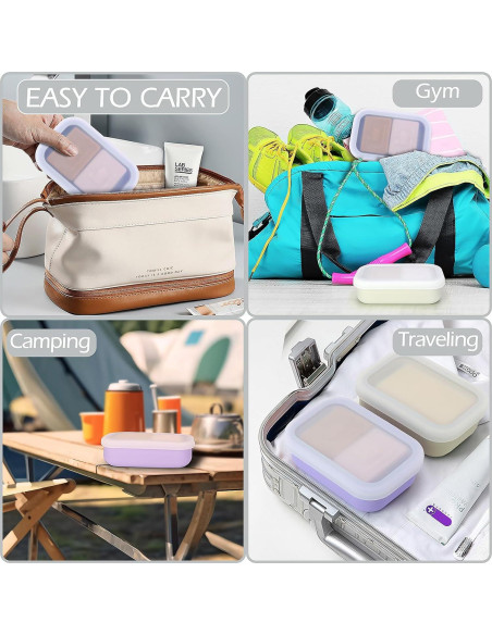 Estuche de Jabón de Viaje AIDIMMING Antifugas 14.9x9.9cm