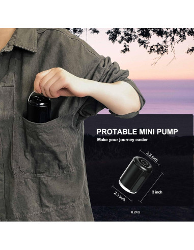 Bomba de Aire Portátil Origem 5.2KPa Recargable con Luz