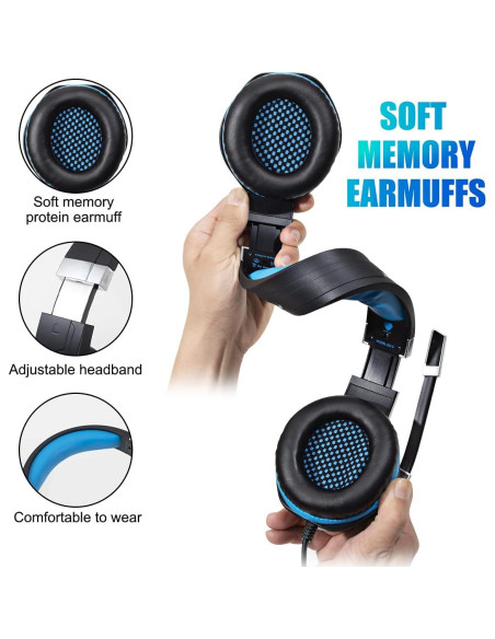 Auriculares Gaming Red Horse BUTFULAKE 3.5mm Azul