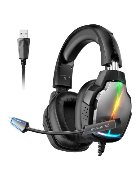 Auriculares Gaming Foyose XW2 USB Sonido Surround 7.1