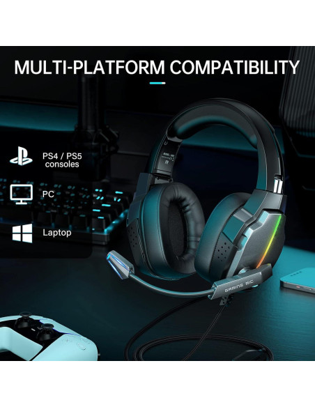 Auriculares Gaming Foyose XW2 USB Sonido Surround 7.1