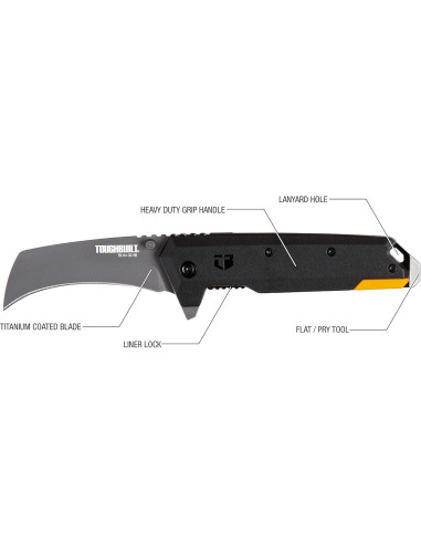 Cuchillo Plegable Hawkbill ToughBuilt 7.62 cm Acero Inoxidable