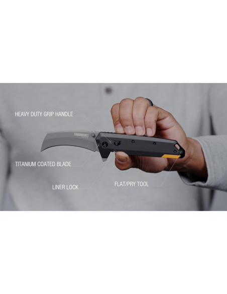 Cuchillo Plegable Hawkbill ToughBuilt 7.62 cm Acero Inoxidable