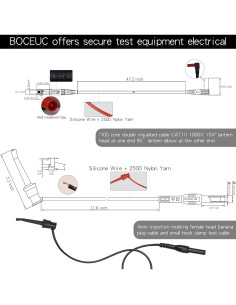 Kit de Cables de Prueba BOCEUC 312 para Multímetro 1000V 2