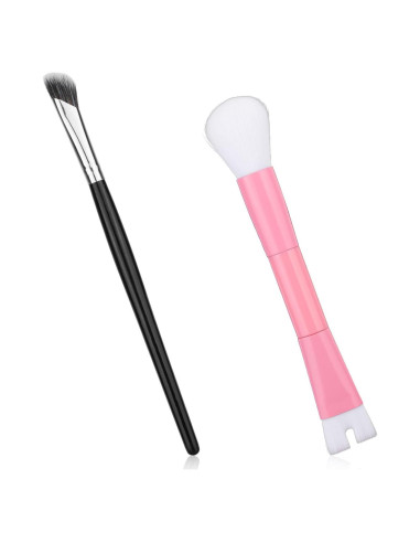 Juego de 2 brochas contorno nariz BOXOB 13 cm esponjadas