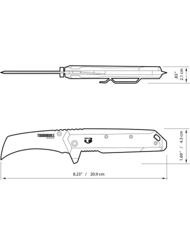 Cuchillo Plegable Hawkbill ToughBuilt 7.62 cm Acero Inoxidable