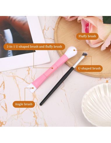 Juego de 2 brochas contorno nariz BOXOB 13 cm esponjadas