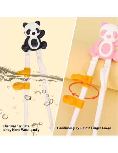 Juego de Palillos Panda para Niños ChaLeeMoo 3 Piezas