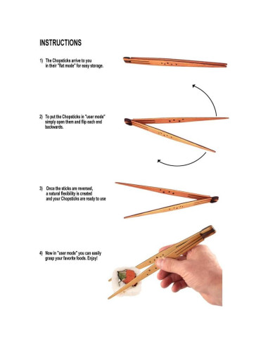 Palillos Plegables de Madera de Cerezo Hechos en EE.UU.