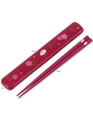 Palillos de Conejo Japonés Skater 18 cm en Estuche Rojo